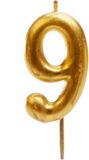 Dekora Gold Comic Birthday Candle - 9