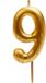 Dekora Gold Comic Birthday Candle - 9