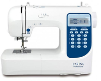 Carina Professional Electric Sewing Machine - Blue/White - 197 Stitches - LED Display - 70W