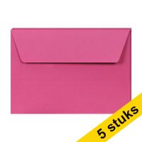 Clairefontaine Gekleurde Enveloppen Intens Roze C6 - 5 Stuks