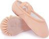 E-Ambar - Chaussures de ballet roses à semelle fendue pour filles, tout-petits et enfants - très élastiques.