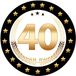 Bellatio Decorations Bierviltjes 40 - 50 stuks - zwart/goud - luxe - verjaardag/jubilea - feestartikelen