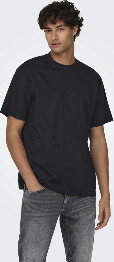 ONLY & SONS ONSFRED LIFE RLX SS TEE NOOS - Black - L