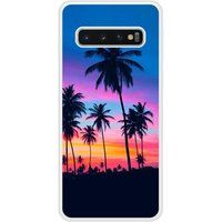 Samsung Galaxy S10 Palmiers colores Verstevigd hoesje met sublimatie bedrukking