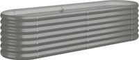 vidaXL Plantenbak 152x40x36 cm Gegalvaniseerd Staal Grijs