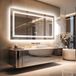 StarTech Grote spiegel voor het hele lichaam - LED badkamerspiegel, wandmontage - Rechthoekig, 120x80 cm - Dimbare 3-kleurenverlichting - Antidamp spiegel met touchbediening - Achtergrondverlichting, IP67-bescherming