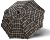 doppler Paraplu Fiber Golf Flex Automatic Check Umbrella Brown / Beige Zwart