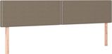 vidaXL Hoofdbord - Stof - Taupe - 180x5x78/88 cm