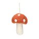 Suspension champignon, feutrine, rouge à pois blancs