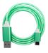 System-S USB 3.1 oplichtende kabel 1 m type C stekker naar 2.0 A stekker adapter in groen