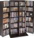 VEVOR Dvd-Kast Met 24 Vakken, Mediakast, Vrijstaande Kast 610 X 368 X 1270 Mm, Ruimtebesparende Cd-Kast voor Cd'S, Dvd'S, Boeken, Game Discs, Woonkamer, Thuiskantoor, Opnamestudio, Zwart
