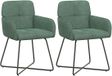 vidaXL Eetstoelen 2 stuks fluweel Zeegroen 59 x 56,5 x 86 cm