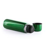 Merkloos Thermosfles - 500 ml - groen - RVS - schroefdop als beker - 25 cm - isoleerfles