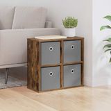 vidaXL Dressoir Gerookt eiken 49,5 x 22 x 47 cm