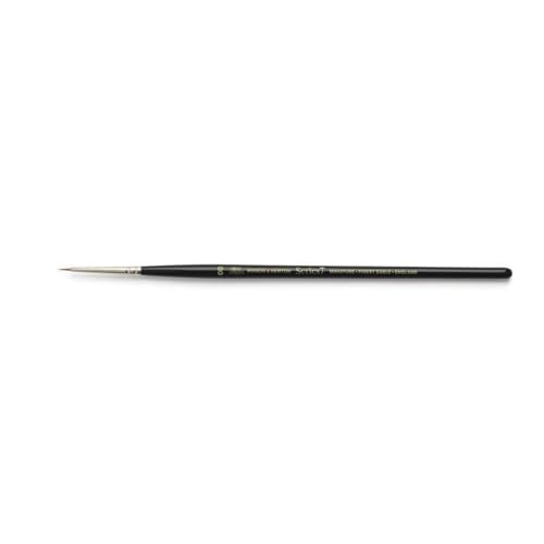 Winsor & Newton Serie 7 Kolinsky Sable-minipenseel voor waterverf, kort handvat, rond #00,5012020, bruin