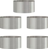 vidaXL Plantenring 5 st zilver 40 x 40 x 20 cm roestvrij staal