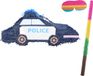 Boland Pinata voiture de police - 56 x 23 cm - papier - set avec bâton 54 cm et masque