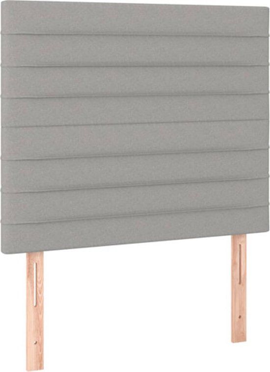 vidaXL Hoofdbord Lichtgrijs Stof 80x5x118/128 cm