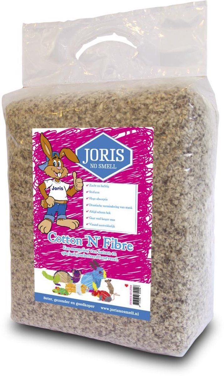 Joris No Smell Cotton N Card 30 Liter - Cotton Bedding for Small Animals