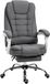 Vinsetto Chaise de bureau avec repose-pieds, fauteuil direction, dossier réglable, revêtement en lin, gris