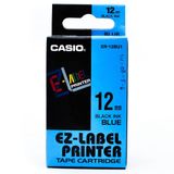 Casio XR-12BU1 labelprinter-tape Zwart op blauw