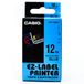 Casio XR-12BU1 labelprinter-tape Zwart op blauw