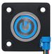 ProRide Interrupteur à bascule métallique à encastrer 12V ON-OFF - 22mm - avec câble de connexion - 12V/24V - Indicateur LED Bleu