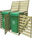 vidaXL Containerberging dubbel geïmpregneerd hout groen