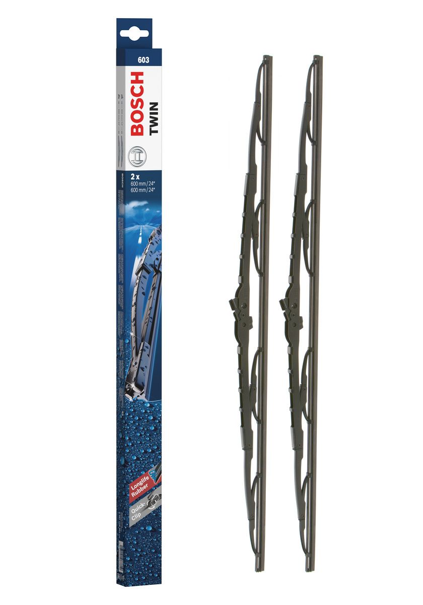 Ruitenwissers Twin 603 - 600/600 mm - Set wisserbladen