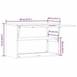 vidaXL Garagewandkast, olijfgroen, 80 x 40 x 53 cm, opbergkast, woonkamer, moderne wandkast, ruimtebesparend, praktische organizer voor binnen