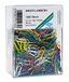 Wedo 900100099 paperclips (metaal 26 mm, gelakt, in doorzichtige doos) 1000 stuks, verschillende kleuren