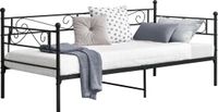 en.casa Eenpersoons slaapbank of 3-zitsbank Kerava 90x200 zwart