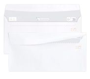 Clairefontaine 5995C - Doos 500 Witte Enveloppen DL-110x220 - Zelfklevend