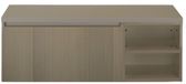 BES LED Frozen 3D Badmeubelset 120 cm - Greeplijst in Kleur - Wastafel Regaalkast met Bovenblad Olive