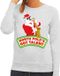 Bellatio Decorations North Pole's Got Talent Foute kersttrui / sweater dames - grijs - L