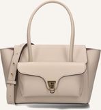 Coccinelle Double Beat Schoudertas Dames - Creme
