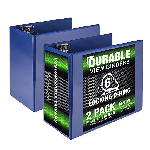 Samsill Durable 6 inch Binder - Blue - 2 Pack