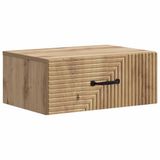 vidaXL Muurbevestigde Nachttafel Artisanaal eiken 49 x 34,5 x 20 cm