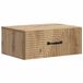 vidaXL Muurbevestigde Nachttafel Artisanaal eiken 49 x 34,5 x 20 cm