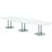 Hammerbacher table de réunion ton avec pied colonne - 400x130 cm