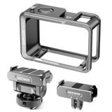 NEEWER Actiecamera kooi kit compatibel met DJI Osmo Action 5 Pro 4 3 DJI microfoon, beschermende frame accessoires met Quick Release Cold Shoe Mount & Magnetische Mount Adapter, AC011+AC012+ AC014
