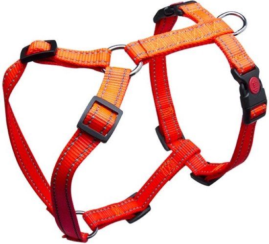 merkloos Harnas Nylon Reflecterend Camouflage/Oranje XXL