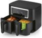 GOURMETmaxx Dubbele Heteluchtfriteuse / Airfryer – 2 x 4L | Synchroon Kookzones | Touchscreen & 10 Programma’s | Gezond frituren met weinig olie
