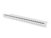Lanberg Patchpanel Leeg 24-poort 1U 19'' Keystone Grijs