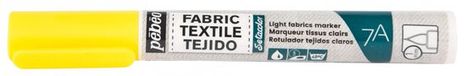 Pebeo 7A Light Fabric Marker 1mm Brush Nip, Fluo Blue