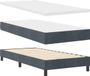 vidaXL Boxspringbed met hoofdeinde, donkergrijs, 200 x 100 cm, fluweel