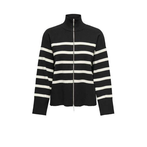 ONLY ONVALLEY gestreept vest - zwart/wit