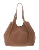 GIANNI CHIARINI Leren shopper schoudertas Dua Shopping Bag Clay Lichtbruin
