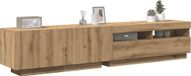 Maison Exclusive - Meuble TV avec éclairage LED, double, 200x35x40 cm, bois composite
