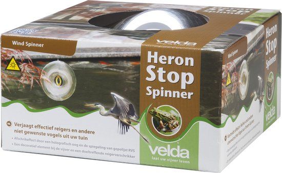 Velda Heron Stop Spinner - Reigerverjager - Zilver